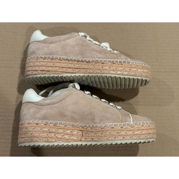 Joie Dabna Suede Platform Espadrille Wedge Sneaker Womens 39 US 9 Blush Pink - Picture 4 of 12